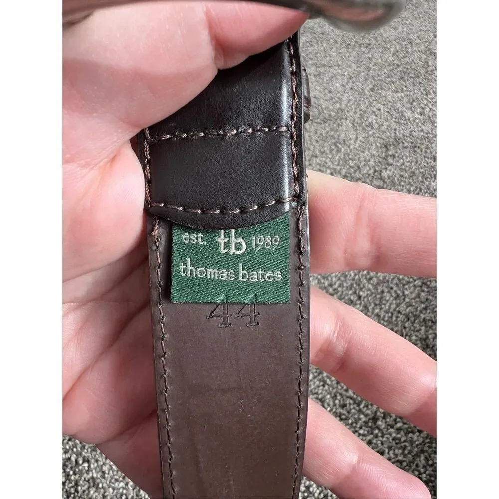 Thomas Bates size 44 Leather Money Belt with Zipper Pocket for Men | Genuine Lea
